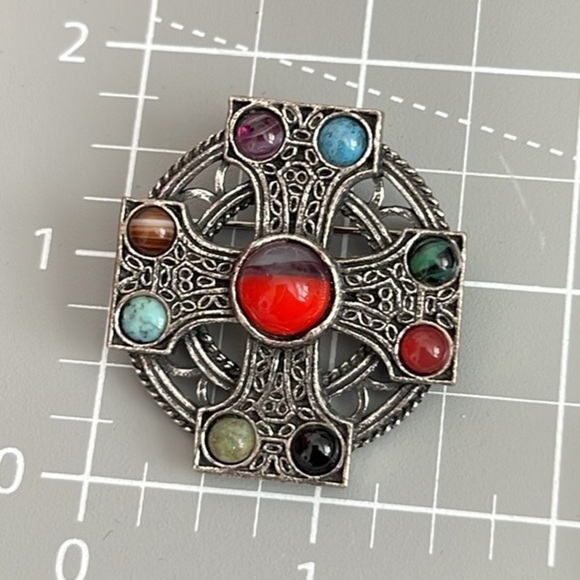 Vintage Miracle Scottish Celtic Cross Brooch/Pendant MA - Picture 5 of 5